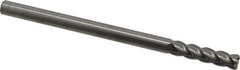 Accupro - 3/8", 4 Flute, Single End, Solid Carbide, 0.06" Corner Radius End Mill - 6" OAL, 40° Helix, Right Hand Flute, 1-1/2" LOC, Right Hand Cut - Eagle Tool & Supply