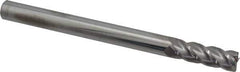 Accupro - 1/2", 4 Flute, Single End, Solid Carbide, 0.015" Corner Radius End Mill - 6" OAL, 40° Helix, Right Hand Flute, 1-1/2" LOC, Right Hand Cut - Eagle Tool & Supply