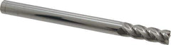 Accupro - 1/2", 4 Flute, Single End, Solid Carbide, 0.02" Corner Radius End Mill - 6" OAL, 40° Helix, Right Hand Flute, 1-1/2" LOC, Right Hand Cut - Eagle Tool & Supply
