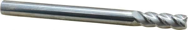 Accupro - 1/2", 4 Flute, Single End, Solid Carbide, 0.03" Corner Radius End Mill - 6" OAL, 40° Helix, Right Hand Flute, 1-1/2" LOC, Right Hand Cut - Eagle Tool & Supply