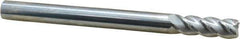 Accupro - 1/2", 4 Flute, Single End, Solid Carbide, 0.03" Corner Radius End Mill - 6" OAL, 40° Helix, Right Hand Flute, 1-1/2" LOC, Right Hand Cut - Eagle Tool & Supply