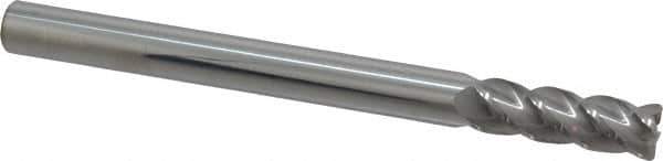 Accupro - 1/2", 4 Flute, Single End, Solid Carbide, 0.045" Corner Radius End Mill - 6" OAL, 40° Helix, Right Hand Flute, 1-1/2" LOC, Right Hand Cut - Eagle Tool & Supply