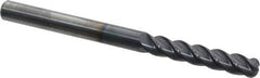 Accupro - 5/16", 4 Flute, Single End, Solid Carbide, 1/8" Corner Radius End Mill - 4" OAL, 40° Helix, Right Hand Flute, 1-5/8" LOC, Right Hand Cut - Eagle Tool & Supply