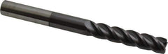 Accupro - 3/8", 4 Flute, Single End, Solid Carbide, 0.03" Corner Radius End Mill - 4" OAL, 40° Helix, Right Hand Flute, 1-3/4" LOC, Right Hand Cut - Eagle Tool & Supply