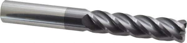 Accupro - 3/4", 4 Flute, Single End, Solid Carbide, 1/8" Corner Radius End Mill - 6" OAL, 40° Helix, Right Hand Flute, 3" LOC, Right Hand Cut - Eagle Tool & Supply