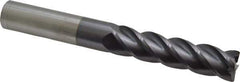 Accupro - 3/4", 4 Flute, Single End, Solid Carbide, 0.045" Corner Radius End Mill - 6" OAL, 40° Helix, Right Hand Flute, 3" LOC, Right Hand Cut - Eagle Tool & Supply