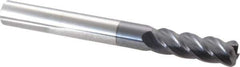 Accupro - 5/8", 4 Flute, Single End, Solid Carbide, 1/8" Corner Radius End Mill - 6" OAL, 40° Helix, Right Hand Flute, 2" LOC, Right Hand Cut - Eagle Tool & Supply