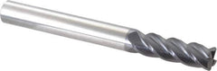 Accupro - 5/8", 4 Flute, Single End, Solid Carbide, 0.06" Corner Radius End Mill - 6" OAL, 40° Helix, Right Hand Flute, 2" LOC, Right Hand Cut - Eagle Tool & Supply