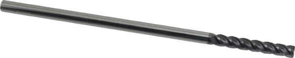 Accupro - 1/4", 4 Flute, Single End, Solid Carbide, 0.02" Corner Radius End Mill - 6" OAL, 40° Helix, Right Hand Flute, 1-1/2" LOC, Right Hand Cut - Eagle Tool & Supply