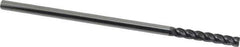 Accupro - 1/4", 4 Flute, Single End, Solid Carbide, 0.02" Corner Radius End Mill - 6" OAL, 40° Helix, Right Hand Flute, 1-1/2" LOC, Right Hand Cut - Eagle Tool & Supply