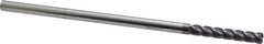 Accupro - 1/4", 4 Flute, Single End, Solid Carbide, 0.03" Corner Radius End Mill - 6" OAL, 40° Helix, Right Hand Flute, 1-1/2" LOC, Right Hand Cut - Eagle Tool & Supply