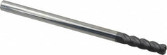 Accupro - 3/8" Diam 4 Flute Solid Carbide 0.09" Corner Radius End Mill - Eagle Tool & Supply
