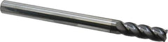 Accupro - 1/2", 4 Flute, Single End, Solid Carbide, 0.06" Corner Radius End Mill - 6" OAL, 40° Helix, Right Hand Flute, 1-1/2" LOC, Right Hand Cut - Eagle Tool & Supply