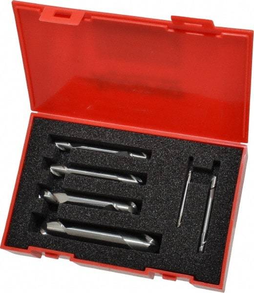Accupro - 1/8, 3/16, 1/4, 5/16, 3/8 & 1/2", 2 Flute Ball End Mill Set - Uncoated, Solid Carbide, Double End, 1/8, 3/16, 1/4, 5/16, 3/8, 1/2" Shank Diam, Centercutting - Eagle Tool & Supply