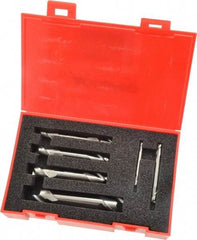 Accupro - 1/8, 3/16, 1/4, 5/16, 3/8 & 1/2", 2 Flute Square End Mill Set - Uncoated, Solid Carbide, Double End, 1/8, 3/16, 1/4, 5/16, 3/8, 1/2" Shank Diam, Centercutting - Eagle Tool & Supply