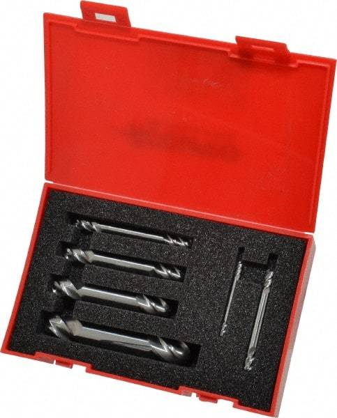 Accupro - 1/8, 3/16, 1/4, 5/16, 3/8 & 1/2", 4 Flute Ball End Mill Set - Uncoated, Solid Carbide, Double End, 1/8, 3/16, 1/4, 5/16, 3/8, 1/2" Shank Diam, Centercutting - Eagle Tool & Supply