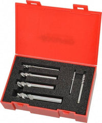 Accupro - 1/8, 3/16, 1/4, 5/16, 3/8 & 1/2", 4 Flute Ball End Mill Set - Uncoated, Solid Carbide, Single End, 1/8, 3/16, 1/4, 5/16, 3/8 and 1/2" Shank Diam - Eagle Tool & Supply