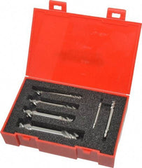 Accupro - 1/8, 3/16, 1/4, 5/16, 3/8 & 1/2", 4 Flute Square End Mill Set - Uncoated, Solid Carbide, Double End, 1/8, 3/16, 1/4, 5/16, 3/8, 1/2" Shank Diam, Centercutting - Eagle Tool & Supply