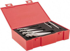 Accupro - 1/8, 3/16, 1/4, 5/16, 3/8 & 1/2", 4 Flute Square End Mill Set - Uncoated, Solid Carbide, Single End, 1/8, 3/16, 1/4, 5/16, 3/8 and 1/2" Shank Diam - Eagle Tool & Supply