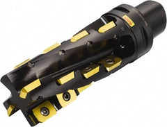 Sandvik Coromant - 2 Inserts, 3" Cut Diam, 3.1496" Arbor Diam, 6" Max Depth of Cut, Indexable Square-Shoulder Face Mill - 90° Lead Angle, 7-7/8" High, LDHT 19 04 00 & LEHT 18 04 16 Insert Compatibility, Series U-Max - Eagle Tool & Supply