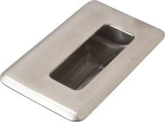 Sugatsune - 109.5mm Overall Width x 64mm Overall Height, 14.5mm Recess Depth, Satin Sheet Metal Recessed Pull with M4 Stud - 304 Stainless Steel, 40mm Recess Height, 67.5mm Recess Width, 88mm Center to Center, M4 Thread - Eagle Tool & Supply