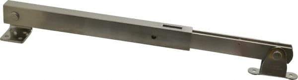 Sugatsune - 19-45/64" OAL x 1-25/32" Wide, 154 Lb Capacity, Heavy Duty Lid Stay - Only One Stay per Lid Required, 7/32" Mounting Hole Diam, 90° Max Opening, Satin 304 Stainless Steel - Eagle Tool & Supply
