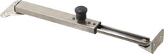 Sugatsune - 9-17/64" OAL x 1-29/32" Wide, 66 Lb Capacity, Lid Stay with Lock - Only One Stay per Lid Required, 11/64" Mounting Hole Diam, 90° Max Opening, Satin 304 Stainless Steel & ABS - Eagle Tool & Supply