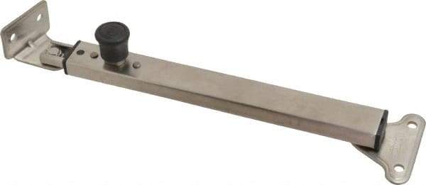 Sugatsune - 12-7/32" OAL x 1-29/32" Wide, 66 Lb Capacity, Lid Stay with Lock - Only One Stay per Lid Required, 11/64" Mounting Hole Diam, 90° Max Opening, Satin 304 Stainless Steel & ABS - Eagle Tool & Supply