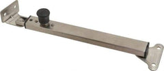 Sugatsune - 12-7/32" OAL x 1-29/32" Wide, 66 Lb Capacity, Lid Stay with Lock - Only One Stay per Lid Required, 11/64" Mounting Hole Diam, 90° Max Opening, Satin 304 Stainless Steel & ABS - Eagle Tool & Supply