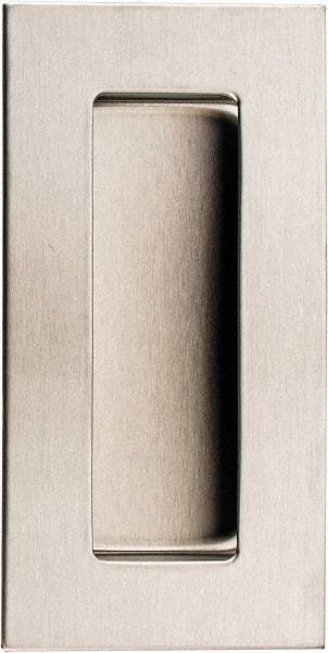Sugatsune - 120mm Overall Width x 60mm Overall Height, 15mm Recess Depth, Satin Recessed Pull - 304 Stainless Steel, 28mm Recess Height, 86mm Recess Width, 110mm Center to Center, M4 Thread - Eagle Tool & Supply