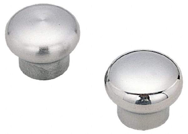 Sugatsune - 304 Stainless Steel Round Drawer or Lid Knob - 1-25/64" Base Diam, 1-63/64" Diam, 1-11/32" High, M5x0.8 - Eagle Tool & Supply