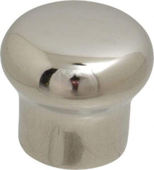 Sugatsune - 304 Stainless Steel Round Drawer or Lid Knob - 45/64" Base Diam, 63/64" Diam, 7/8" High, M4x0.7 - Eagle Tool & Supply