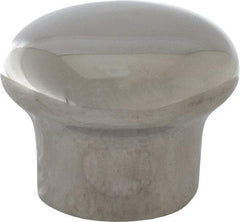 Sugatsune - 304 Stainless Steel Round Drawer or Lid Knob - 25/32" Base Diam, 1-3/16" Diam, 29/32" High, M4x0.7 - Eagle Tool & Supply