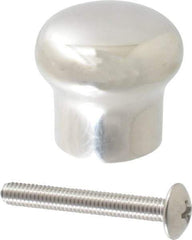 Sugatsune - 304 Stainless Steel Round Drawer or Lid Knob - 63/64" Base Diam, 1-1/2" Diam, 1-1/16" High, M5x0.8 - Eagle Tool & Supply