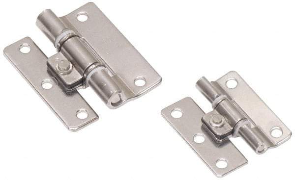 Sugatsune - 1-63/64" Long x 1-11/16" Wide x 5/64" Thick, Stainless Steel Torque Hinge - Stainless Steel, Polished Finish - Eagle Tool & Supply