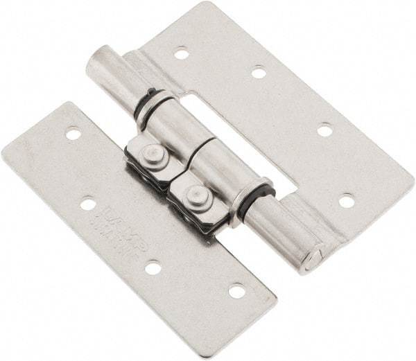 Sugatsune - 3-35/64" Long x 3-1/4" Wide x 5/64" Thick, Stainless Steel Torque Hinge - Stainless Steel, Polished Finish - Eagle Tool & Supply
