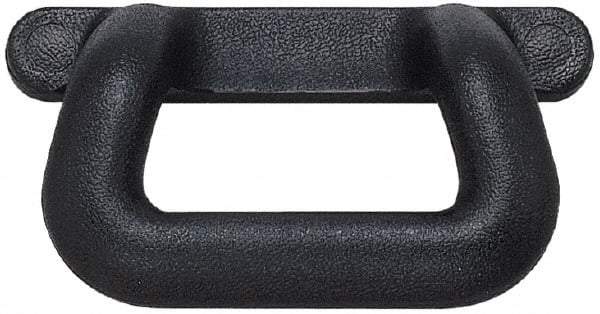 Sugatsune - Polyurethane Around Steel Core Chest Handle - 175mm Wide x 2-39/64" High, Black Coated, 2 Holes - Eagle Tool & Supply
