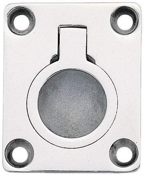 Sugatsune - Polished Finish 316 Stainless Steel Trap Door Ring - 23/64" Mortise Depth, 1-7/8" High x 1-1/2" Wide - Eagle Tool & Supply