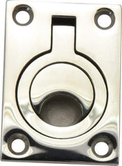 Sugatsune - Polished Finish 316 Stainless Steel Trap Door Ring - 23/64" Mortise Depth, 2-15/32" High x 1-47/64" Wide - Eagle Tool & Supply