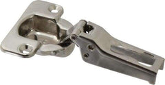 Sugatsune - 57mm Long x 55mm Wide x 38mm Thick, Concealed Overlay Hinge - 304 Stainless Steel, Polished Finish - Eagle Tool & Supply