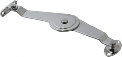 Sugatsune - 5-27/64" OAL x 1-7/64" Wide, 7 Lb Capacity, Lid Stay with Catch - Right Side, 9/64" Mounting Hole Diam, 90° Max Opening, Chrome Finished Steel, Brass & Nylon - Eagle Tool & Supply