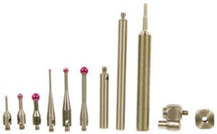 SPI - 11 Piece, CMM Stylus Kit - Include 2 Stylus Extensions, 6 Ruby Ball Stylus, 8mm Swivel, Cross Head, Custom Fit Case, Stylus Wrench - Eagle Tool & Supply
