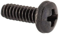 Made in USA - #4-40 UNC, 5/16" Length Under Head Phillips Drive Machine Screw - Pan Head, Grade 300 Stainless Steel, Black Oxide Finish, Without Washer - Eagle Tool & Supply