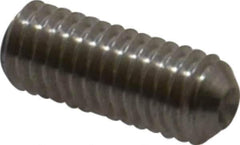Made in USA - #10-32 UNF, 1/2" OAL, Cup Point Set Screw - Grade 303 Stainless Steel, 3/32" Key - Eagle Tool & Supply