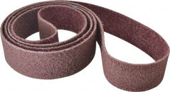 Brite Star - 3" Wide x 132" OAL, 120 Grit, Aluminum Oxide Abrasive Belt - Aluminum Oxide, Medium, Nonwoven, Series SC-BS - Eagle Tool & Supply