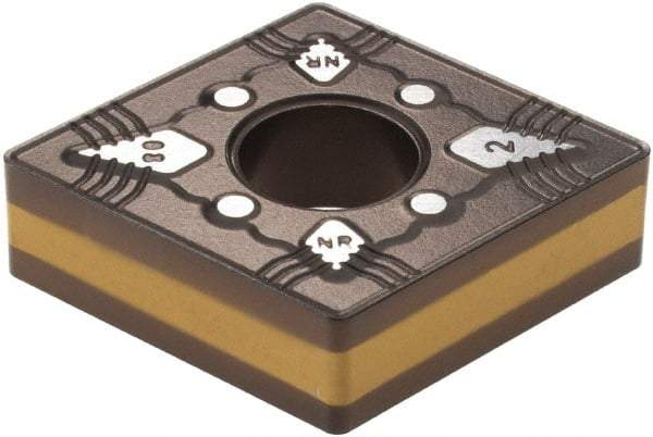 Iscar - CNMG642 NR Grade IC8350 Carbide Turning Insert - TiCN/Al2O3/TiN Finish, 80° Diamond, 3/4" Inscr Circle, 1/4" Thick, 1/32" Corner Radius - Eagle Tool & Supply