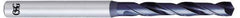 OSG - #22 130° Powdered Metal Jobber Drill - V Finish, Right Hand Cut, Spiral Flute, Straight Shank, 75mm OAL, Standard Point - Eagle Tool & Supply