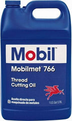 Mobil - Mobilmet 766, 1 Gal Bottle Cutting Fluid - Straight Oil, For Automatic Lathe Operations, Broaching, Gear Shaving, Milling, Parting-Off, Planing, Shaping, Tapping, Threading - Eagle Tool & Supply