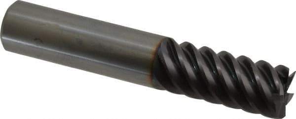 Guhring - 5/8", 1-1/4" LOC, 5/8" Shank Diam, 3-1/2" OAL, 6 Flute, Solid Carbide Square End Mill - Single End, FIREX Finish, Spiral Flute, 55° Helix, Centercutting, Right Hand Cut, Right Hand Flute, Series 3182 - Eagle Tool & Supply