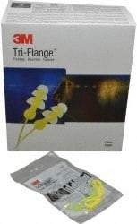 3M - Reusable, Corded, 26 dB, Flange Earplugs - Translucent, 100 Pairs - Eagle Tool & Supply